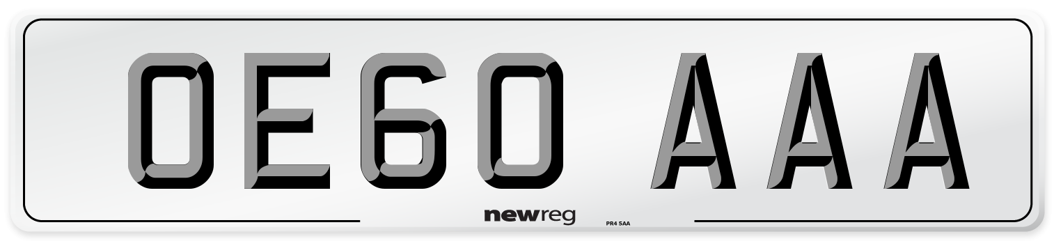 OE60 AAA Number Plate from New Reg